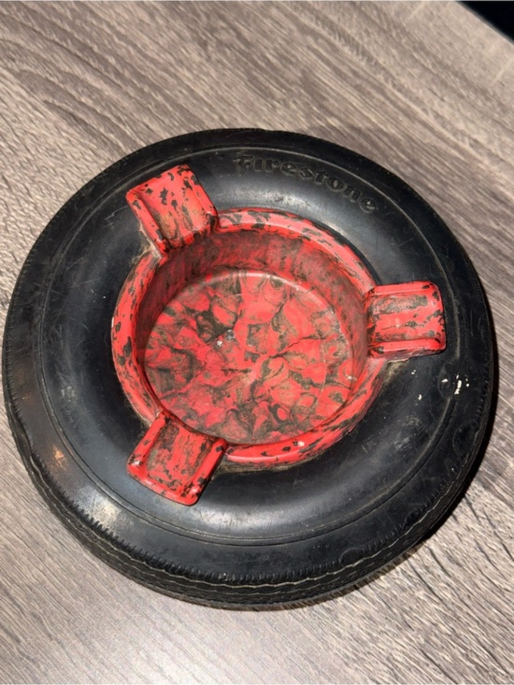 Vintage Firestone Tire Shaped Promotional Ashtray